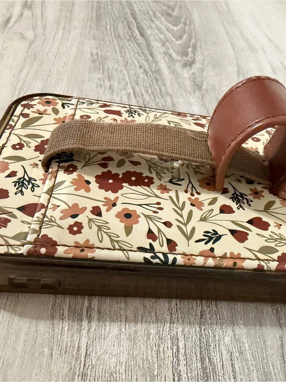 Walli Cases Harvest Fields IPhone 16 Plus Phone Case Floral Brown Wallet Card